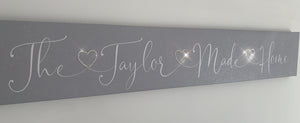 family name canvas plaque