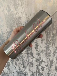 personalised rhinestone tumbler 20oz