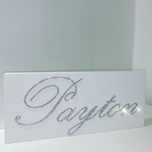 crystal name plaque