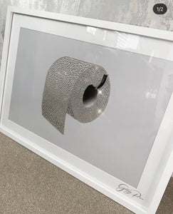 encrusted toilet roll