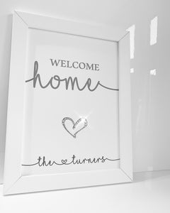 Welcome home print